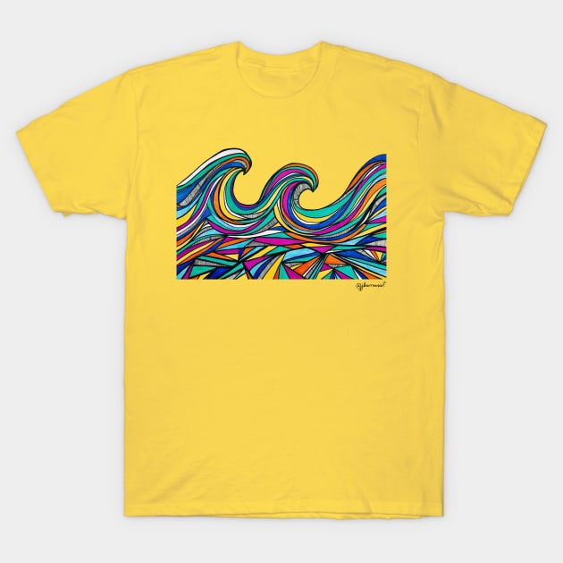 Waves of Color T-Shirt by JJ Barrows 